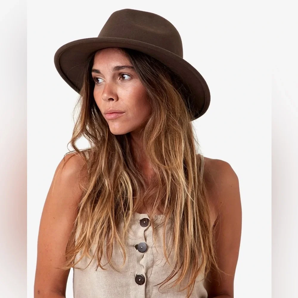 Chic Brown Women's Fedora Hat - Picture 1 of 14